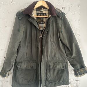 Barbour Beadnell Olive Waxed Field Jacket